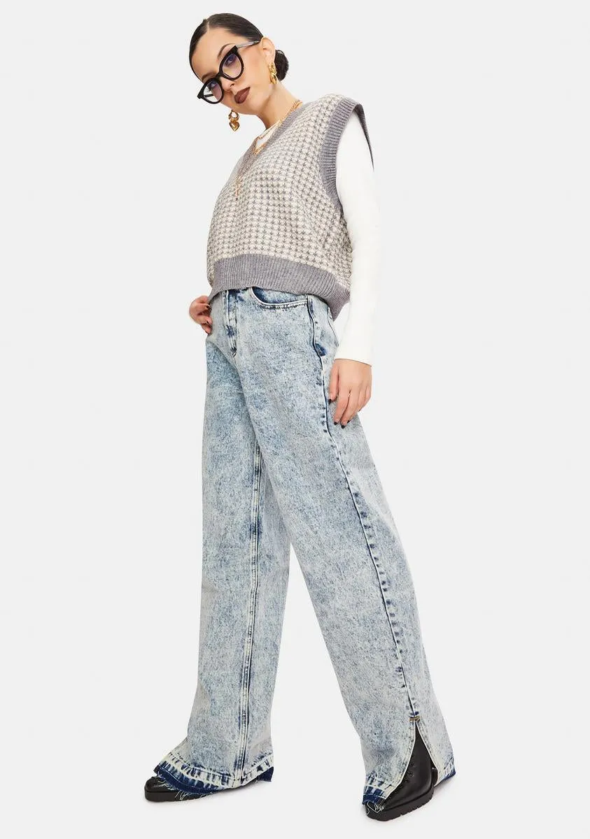 Kellie Wide Leg Jeans sold by Dolls Kill