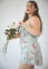 Plus Ivy Can’t Be Just Friends Floral Mini Dress sold by Dolls Kill