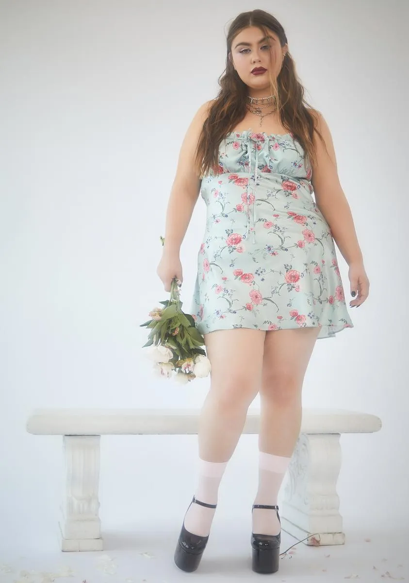 Plus Ivy Can’t Be Just Friends Floral Mini Dress sold by Dolls Kill product image thumbnail 3