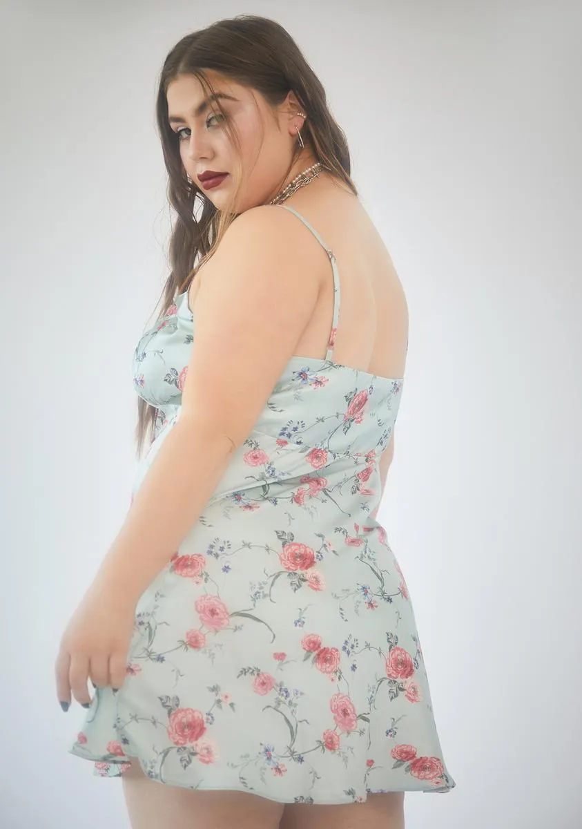 Plus Ivy Can’t Be Just Friends Floral Mini Dress sold by Dolls Kill product image thumbnail 4