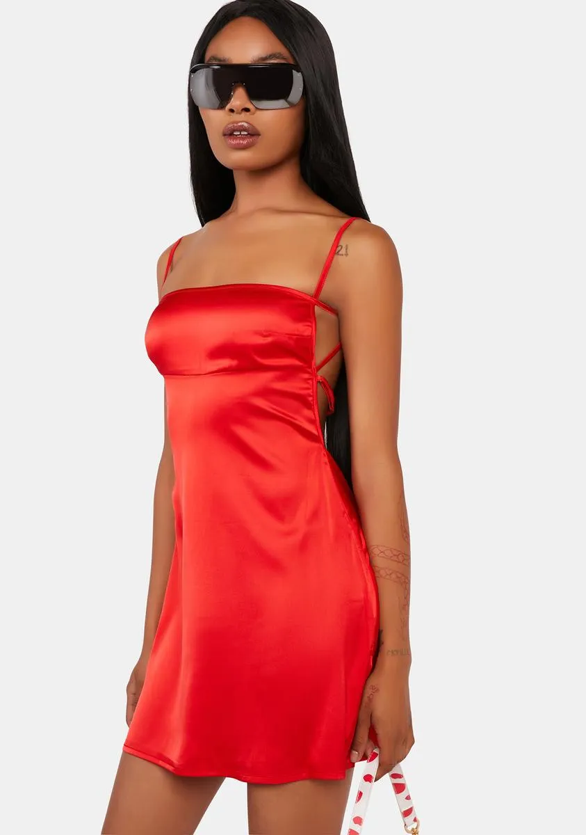 Suri Satin Open Back Mini Dress sold by Dolls Kill product image thumbnail 2