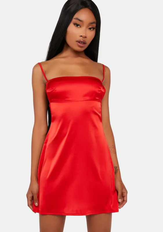 Suri Satin Open Back Mini Dress sold by Dolls Kill
