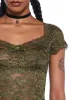 Woodland Wishes Lace Top - Green sold by Dolls Kill