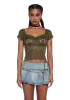 Woodland Wishes Lace Top - Green sold by Dolls Kill