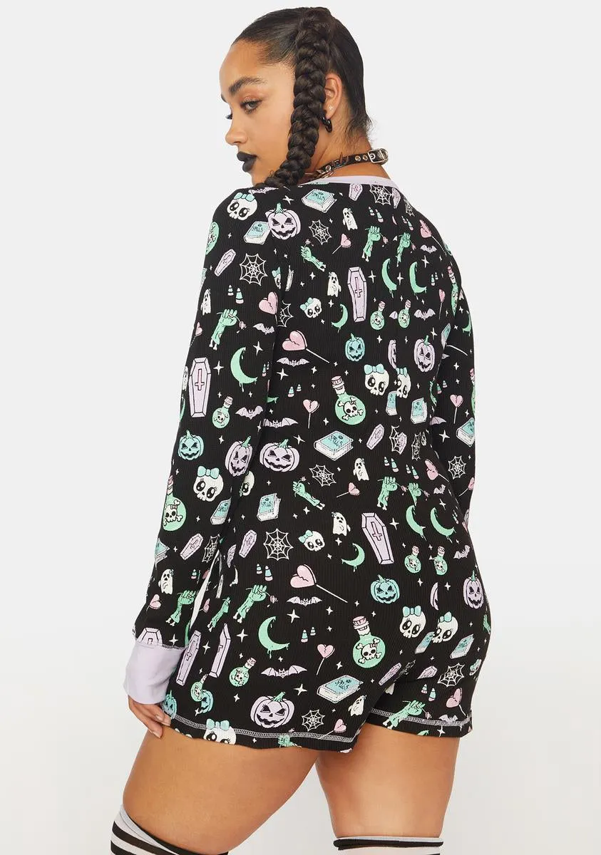 Plus Potions And Poisons Thermal Romper sold by Dolls Kill product image thumbnail 4