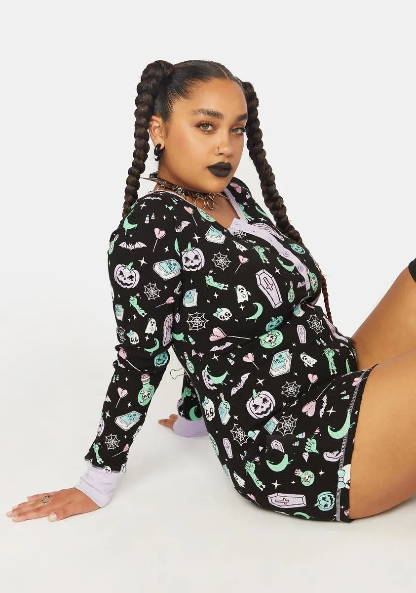 Plus Potions And Poisons Thermal Romper sold by Dolls Kill product image thumbnail 2