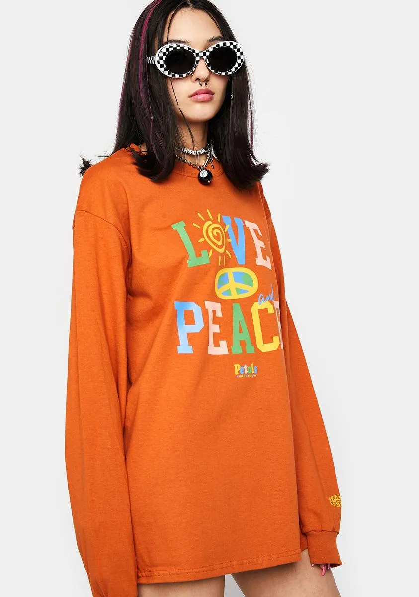 Love And Peace Long Sleeve Tee sold by Dolls Kill product image thumbnail 2