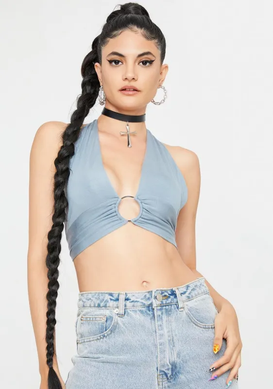 Chill Homegrown Hustler O Ring Halter Top sold by Dolls Kill