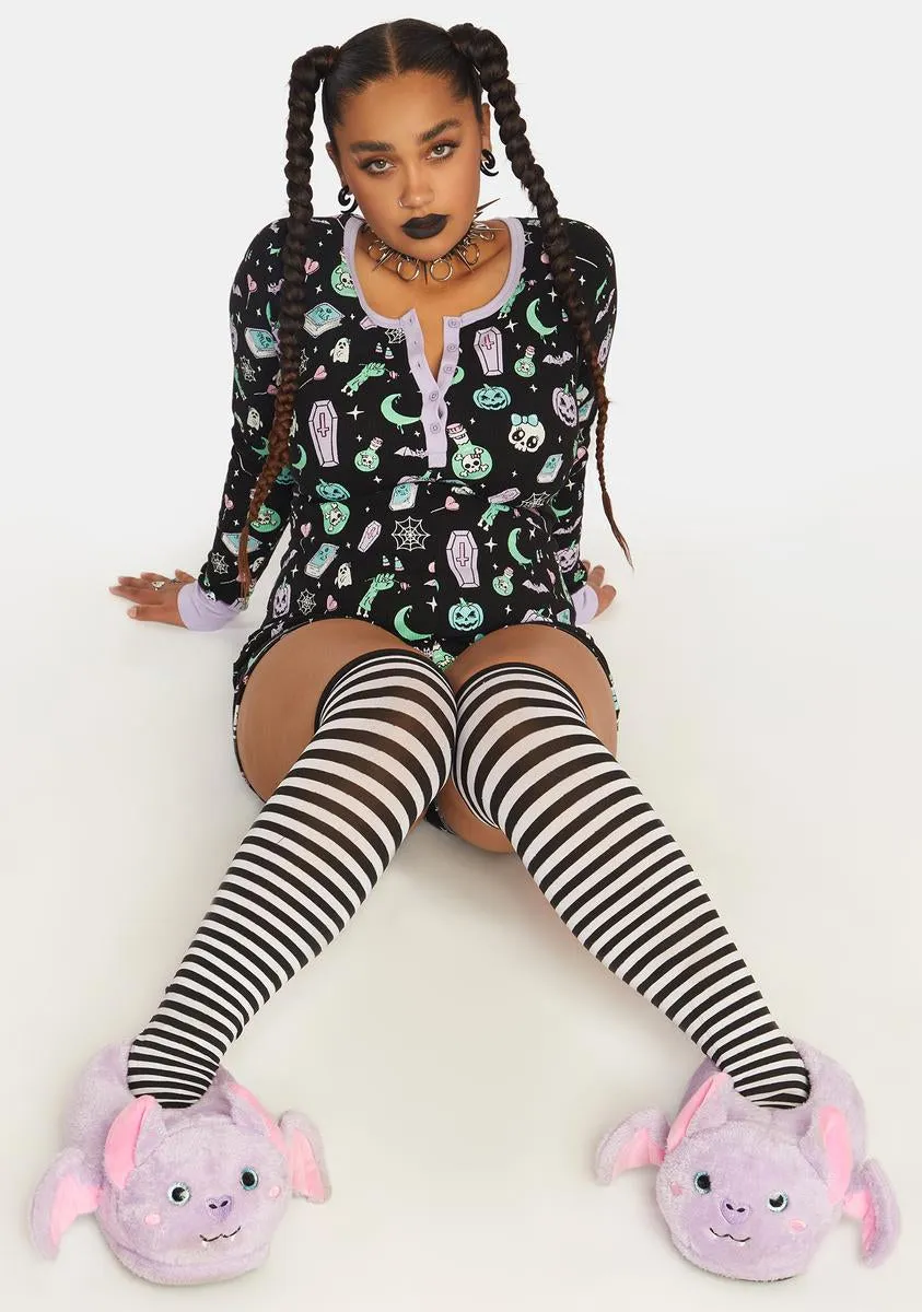 Plus Potions And Poisons Thermal Romper sold by Dolls Kill product image thumbnail 3