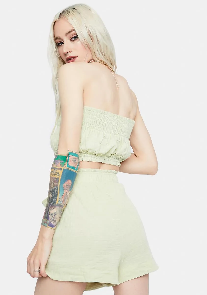 2 The Mall Smocked Gauze Short Set sold by Dolls Kill product image thumbnail 4