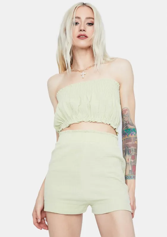 2 The Mall Smocked Gauze Short Set sold by Dolls Kill