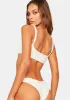 White Enzo Ribbed Bikini Bottoms sold by Dolls Kill