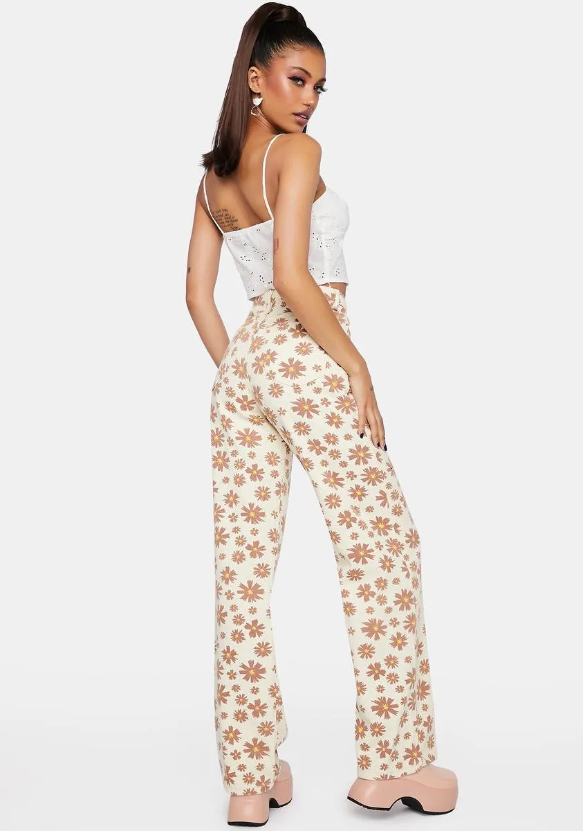 Terracotta Floral Pants sold by Dolls Kill product image thumbnail 4