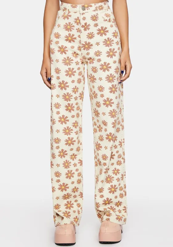 Terracotta Floral Pants sold by Dolls Kill