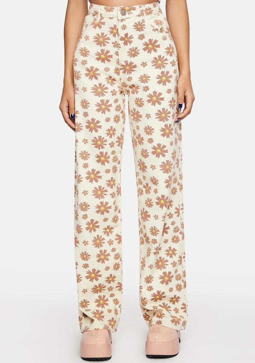 Terracotta Floral Pants sold by Dolls Kill
