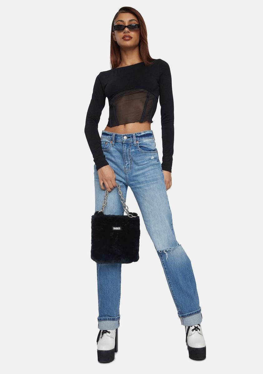 Clearly Seeing Double Long Sleeve Mesh Top sold by Dolls Kill product image thumbnail 3