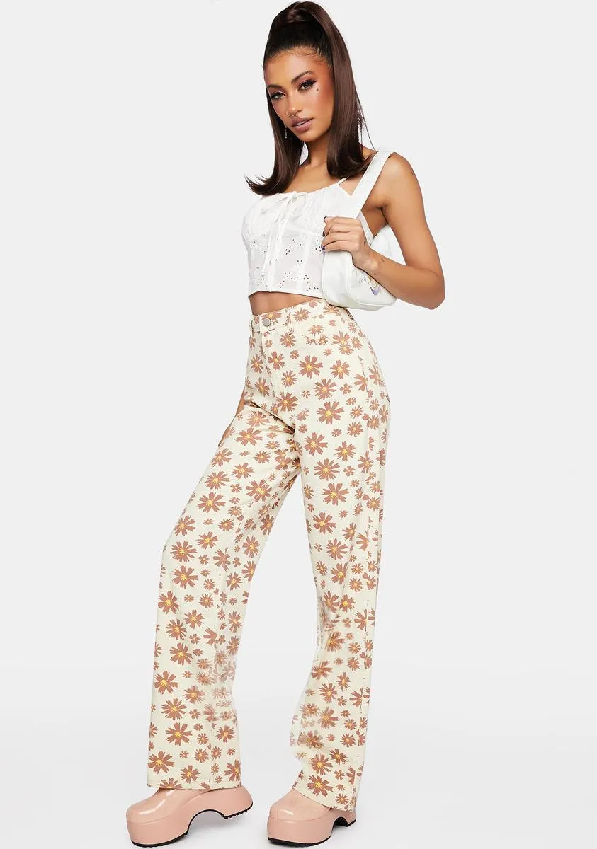 Terracotta Floral Pants sold by Dolls Kill product image thumbnail 2