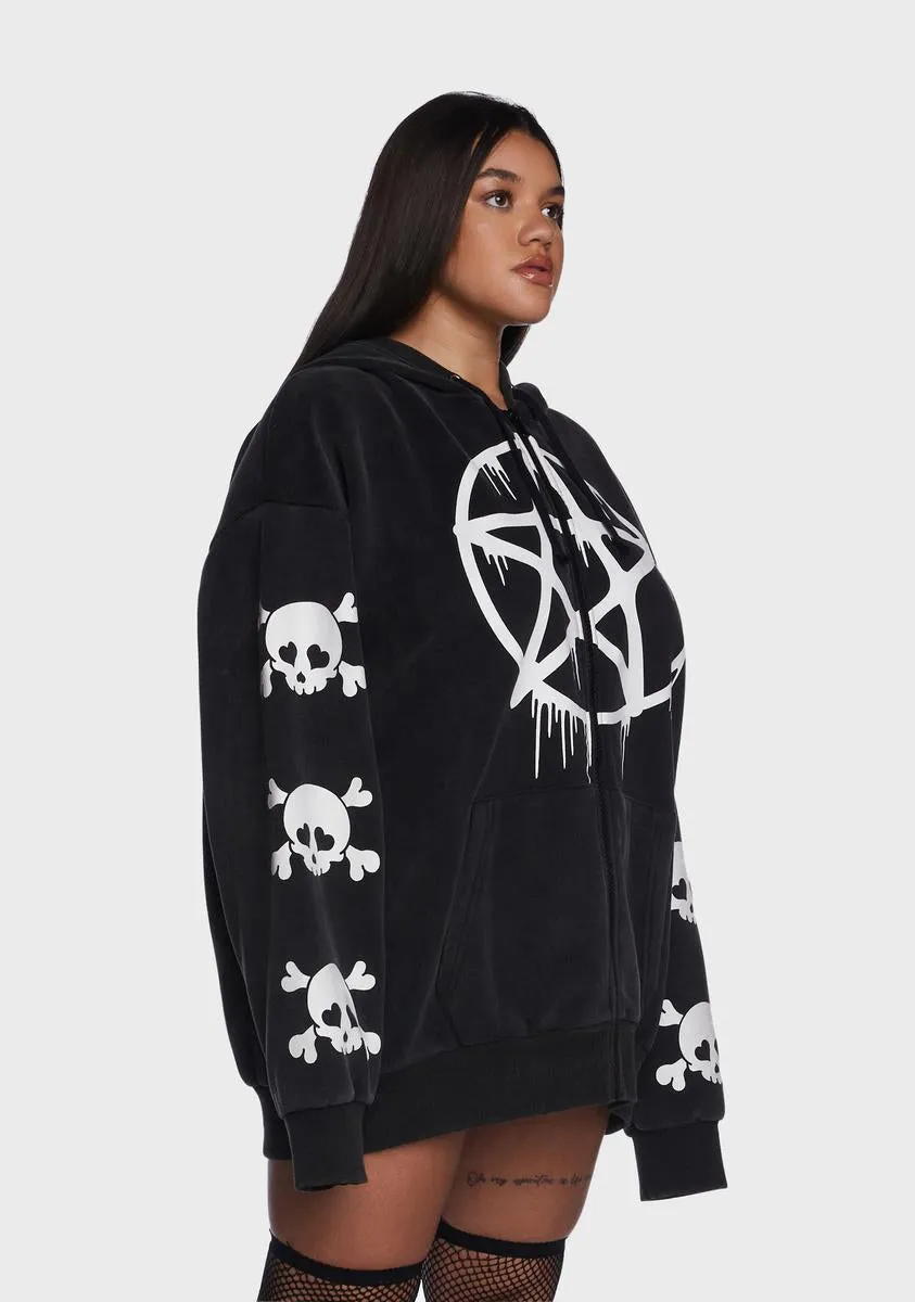 Plus Malicious Contempt Oversized Hoodie sold by Dolls Kill product image thumbnail 3