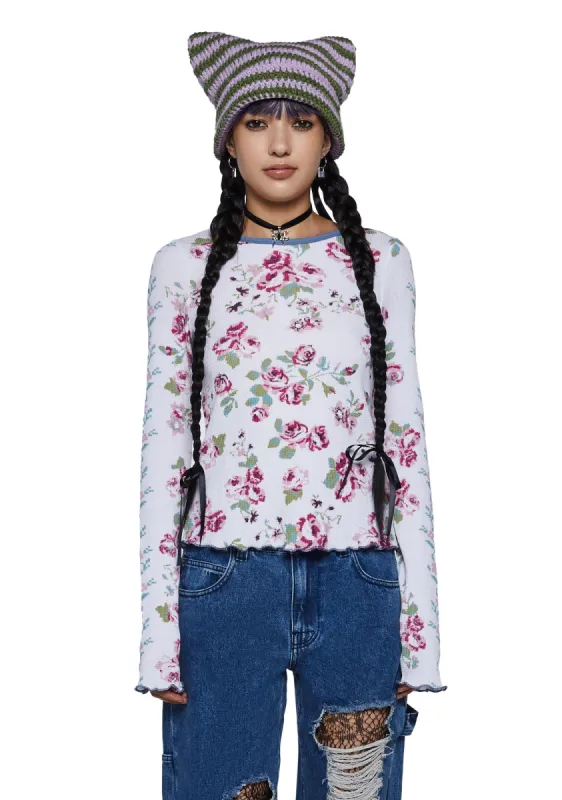 Heart Laid Bare Thermal Top sold by Dolls Kill