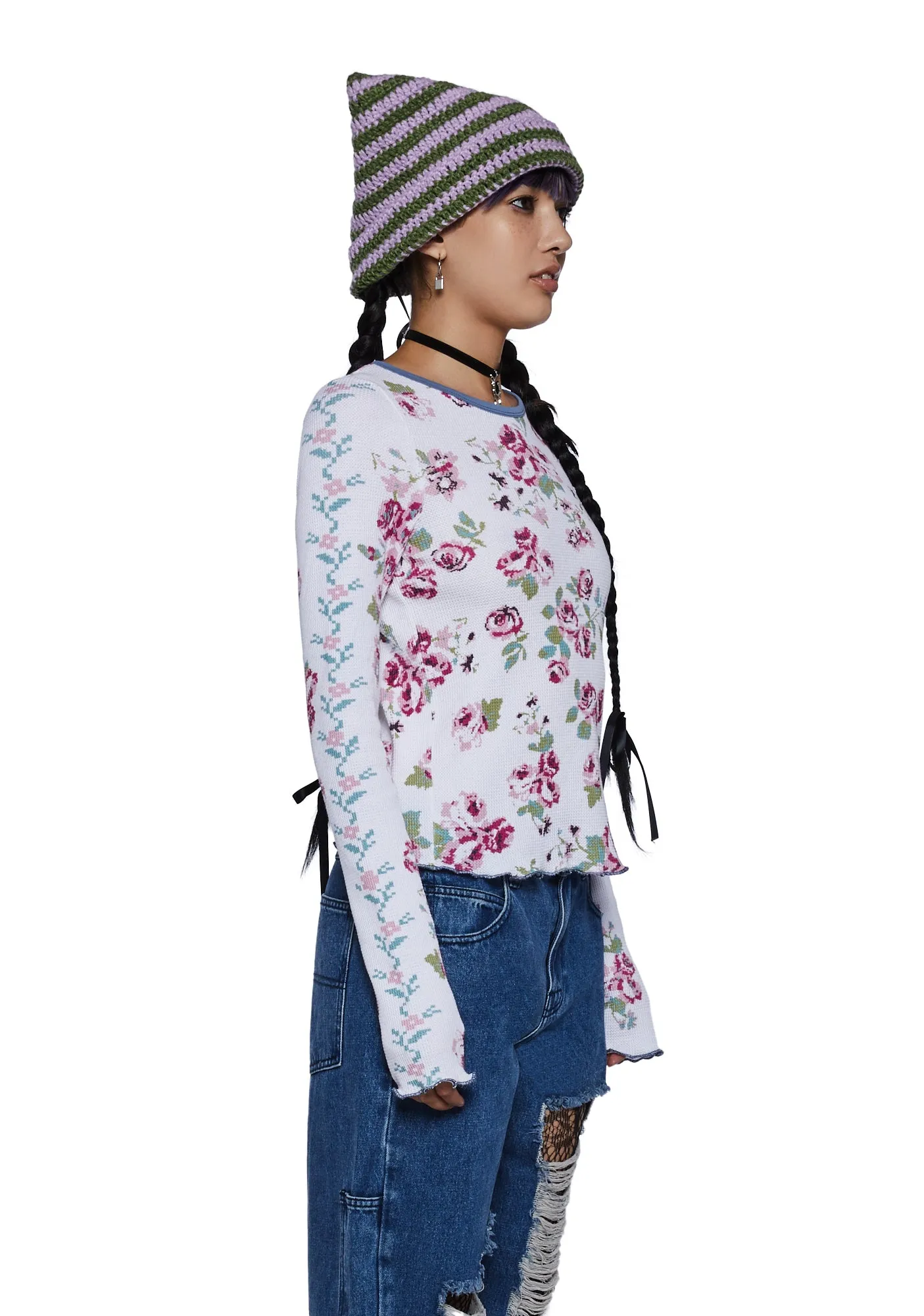 Heart Laid Bare Thermal Top sold by Dolls Kill product image thumbnail 3