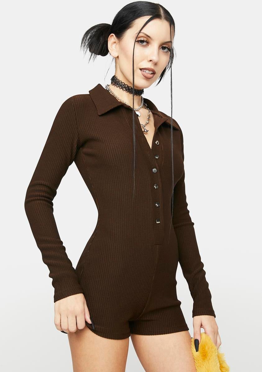 Kelsy Ribbed Romper sold by Dolls Kill product image thumbnail 2