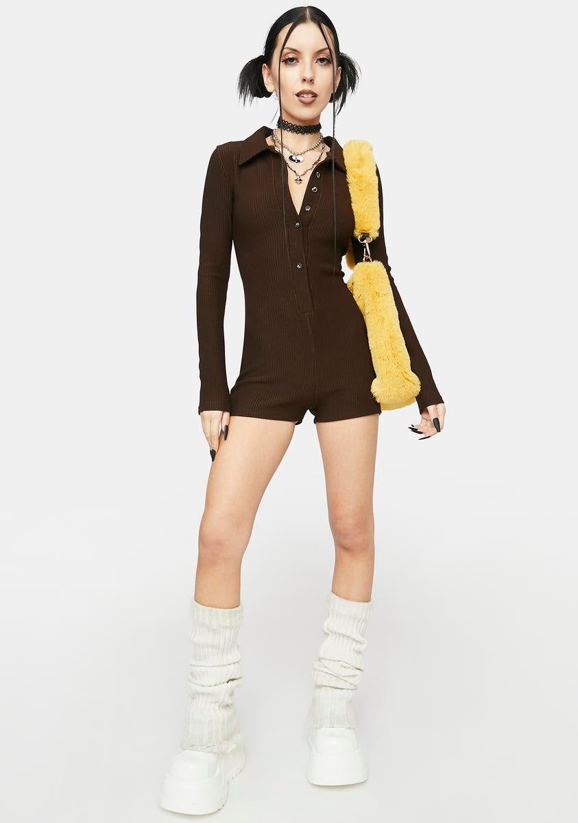 Kelsy Ribbed Romper sold by Dolls Kill product image thumbnail 3