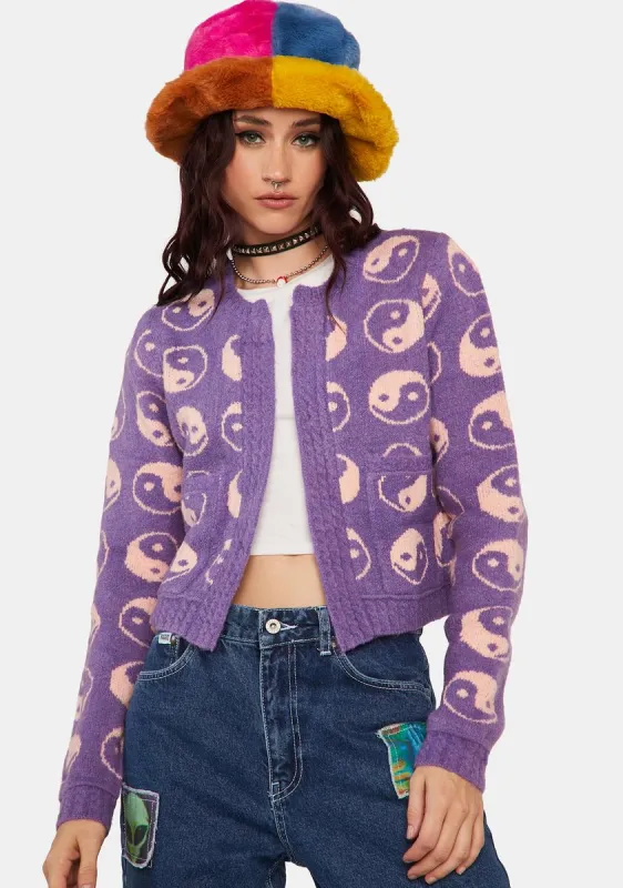 Finding Balance Open Front Cardigan sold by Dolls Kill