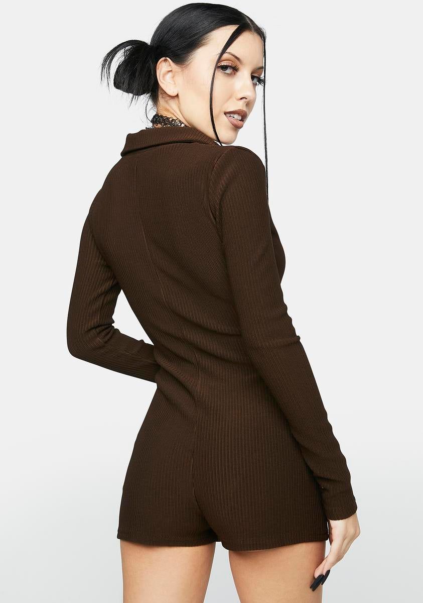 Kelsy Ribbed Romper sold by Dolls Kill product image thumbnail 4