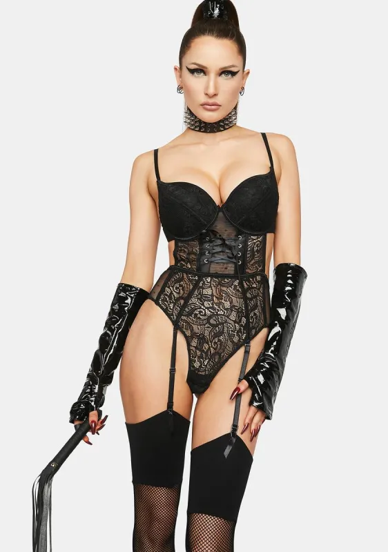 Get Me Hot Lace Garter Teddy sold by Dolls Kill