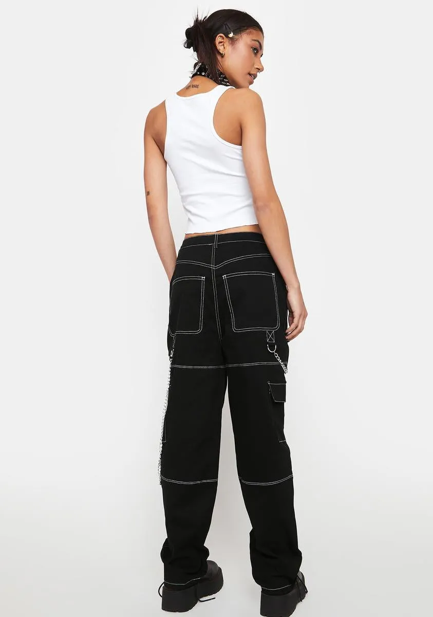 Chain Trim Goth Cargo Pants sold by Dolls Kill product image thumbnail 4