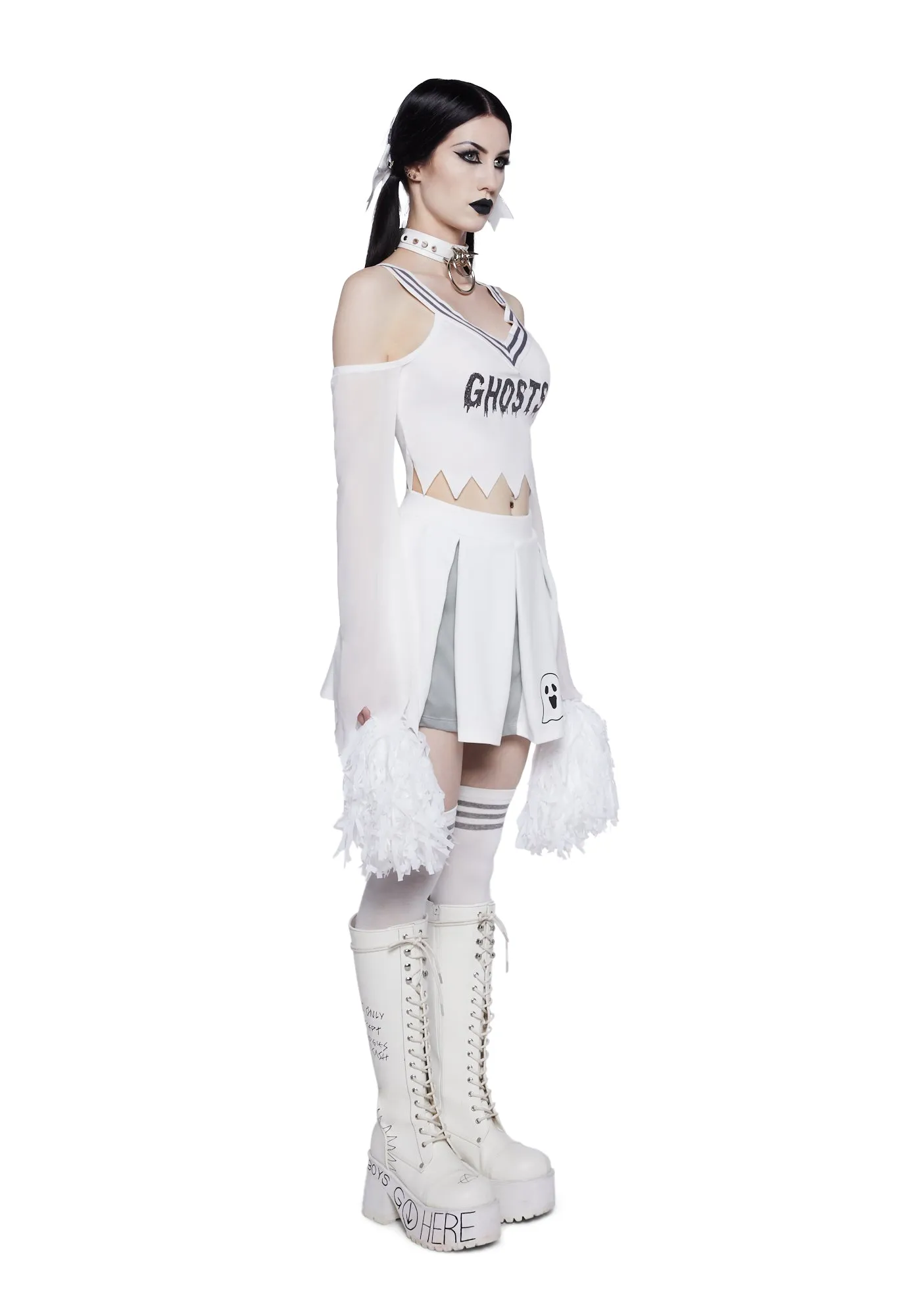 Ghostly Cheerleader Costume Set sold by Dolls Kill product image thumbnail 3