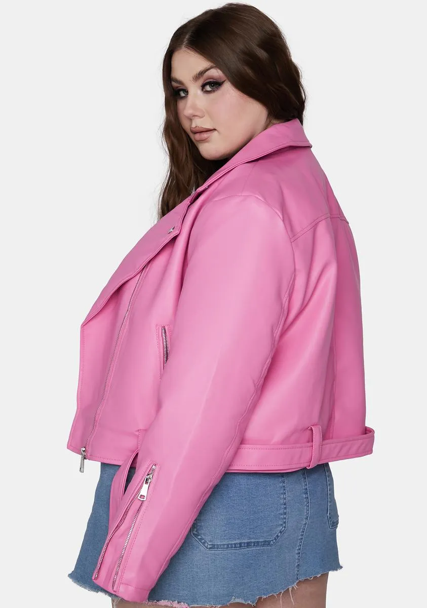 Plus Pink Moto Jacket sold by Dolls Kill product image thumbnail 4