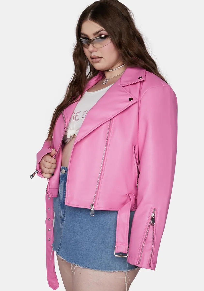 Plus Pink Moto Jacket sold by Dolls Kill product image thumbnail 2