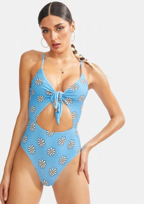 Cut Out Bow Daisy Swimsuit sold by Dolls Kill