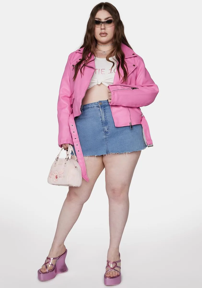 Plus Pink Moto Jacket sold by Dolls Kill product image thumbnail 3