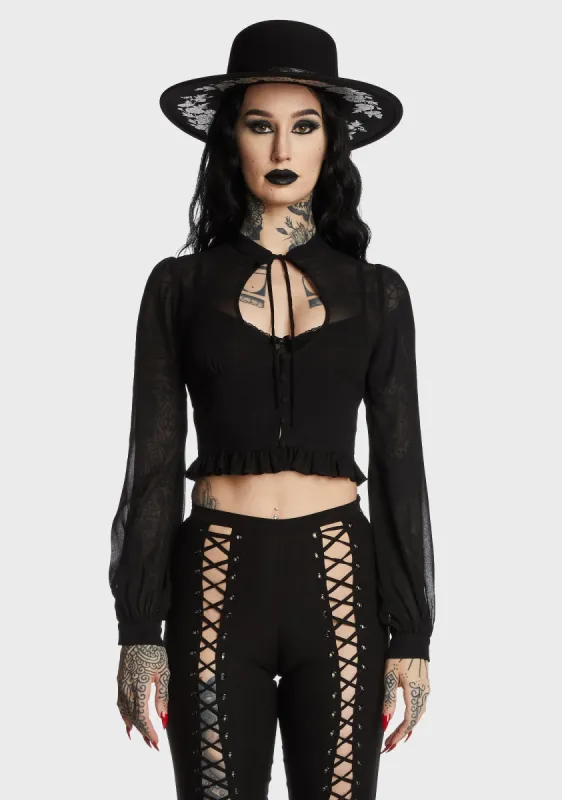 Natural Life Chiffon Top sold by Dolls Kill
