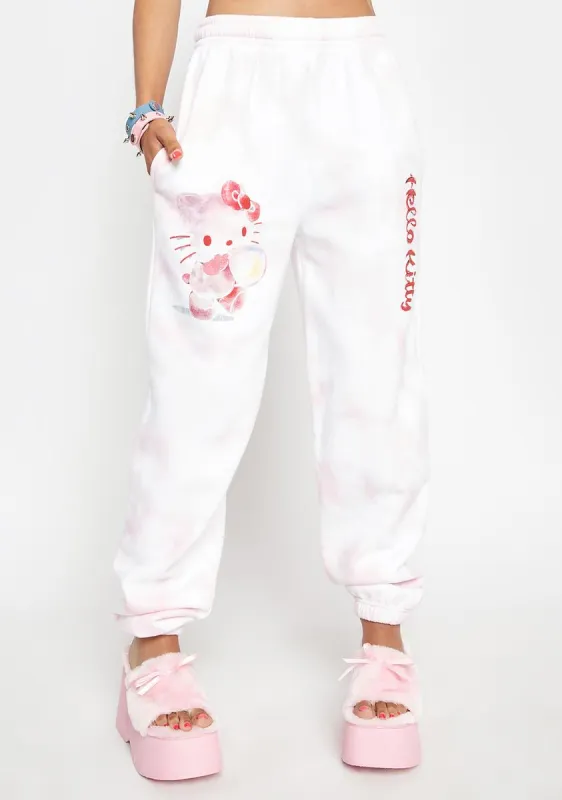 Hello Kitty Bubble Tie Dye Joggers sold by Dolls Kill
