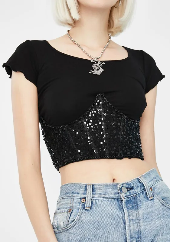 Tata Sequin Bodice sold by Dolls Kill