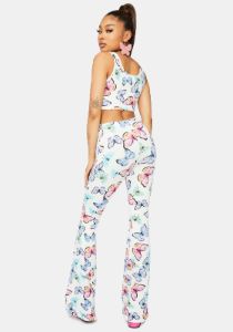 Magical Metamorphosis Butterfly Print Pants Set sold by Dolls Kill