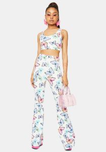 Magical Metamorphosis Butterfly Print Pants Set sold by Dolls Kill