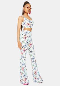 Magical Metamorphosis Butterfly Print Pants Set sold by Dolls Kill
