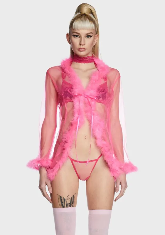 Candy Dream Land Feather Robe sold by Dolls Kill