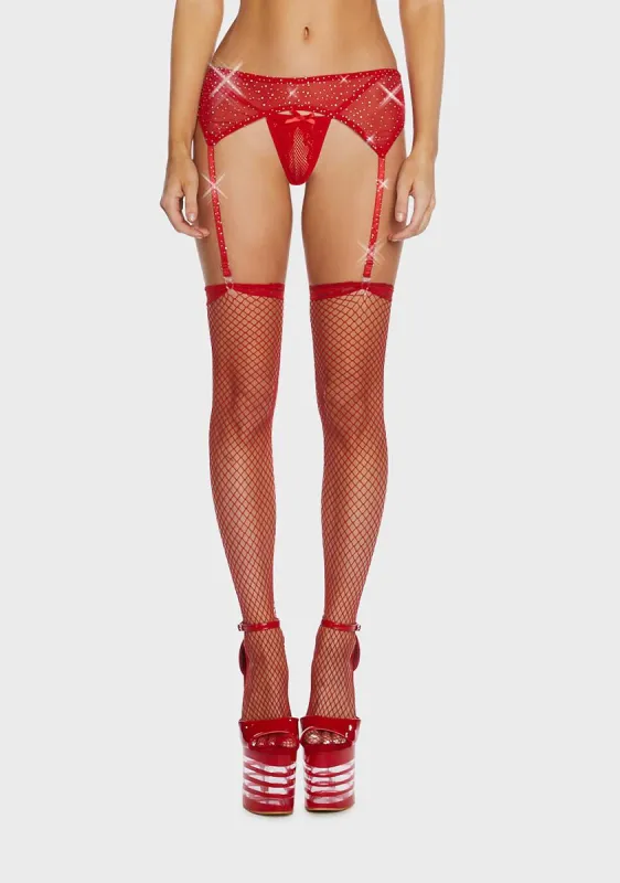 Hot Love Songs Rhinestone Garter Belt sold by Dolls Kill