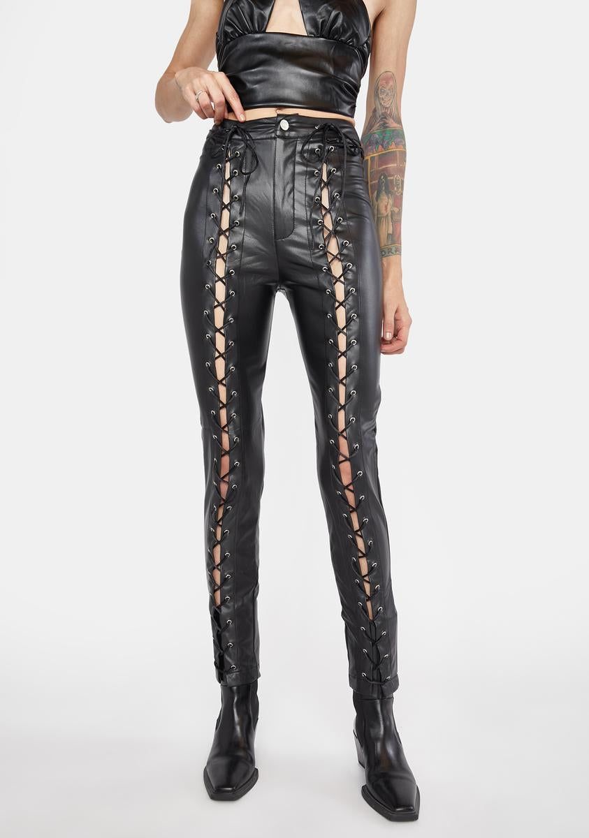 Underground Gig Lace Up Pant sold by Dolls Kill