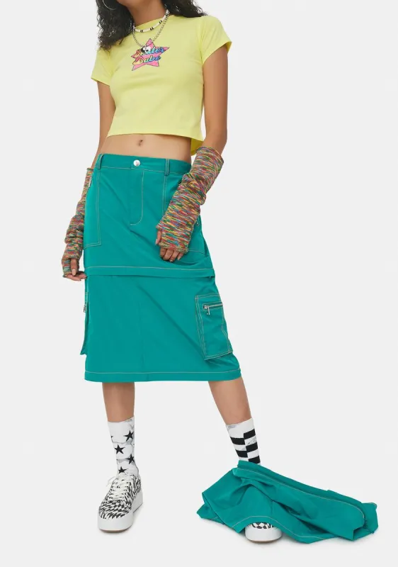 Dial Tone Cargo Maxi Skirt sold by Dolls Kill