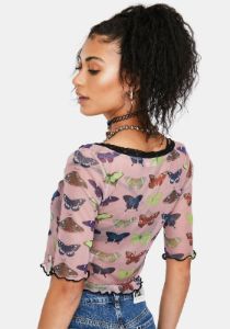Mesh Butterfly Top sold by Dolls Kill