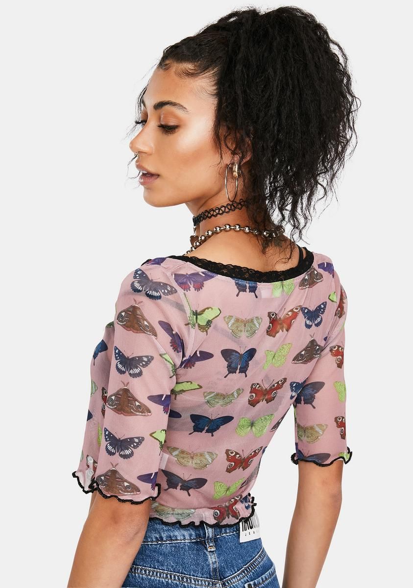 Mesh Butterfly Top sold by Dolls Kill product image thumbnail 4