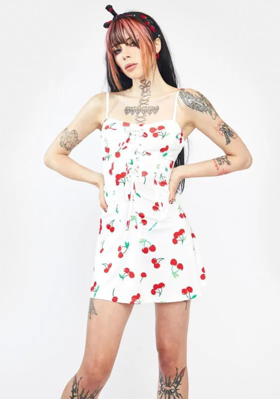 Bliss Sweet Serenity Cherry Mini Dress sold by Dolls Kill