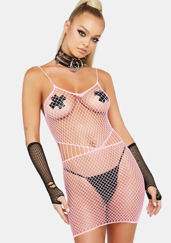Can't Forget Me Fishnet Dress sold by Dolls Kill
