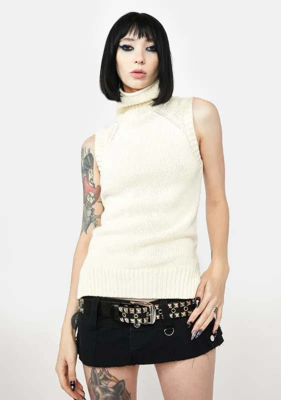 Get Real Turtle Neck Tank Top sold by Dolls Kill